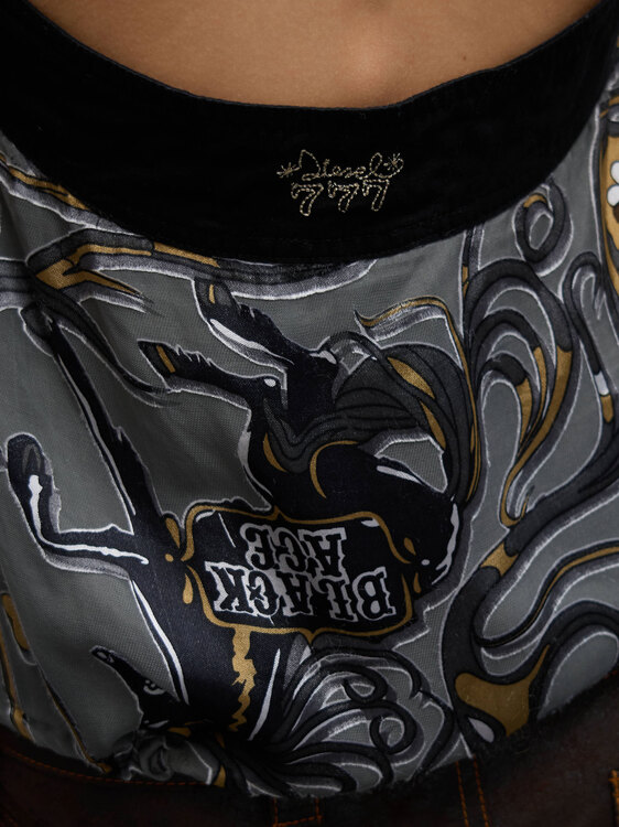 Diesel Silk Appliqué Halter Top 