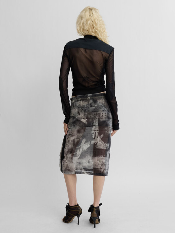 E-Play Chiffon Midi Skirt 