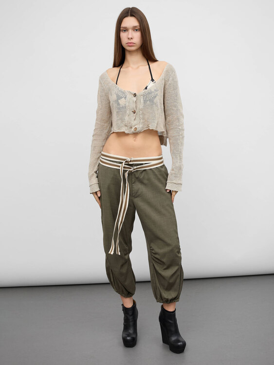Nolita Khaki Capri Trousers 