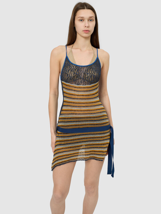Multicolor Open-knit Dress 