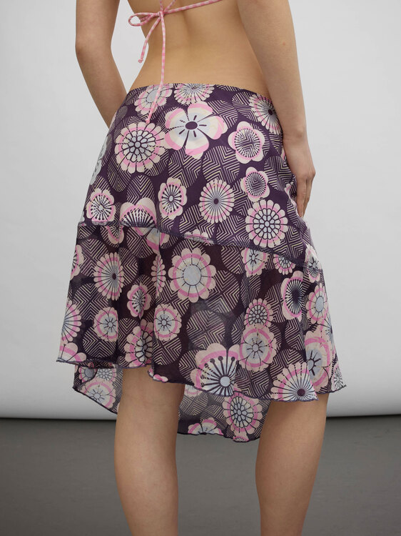 Michiko Koshino Floral Print Skirt 
