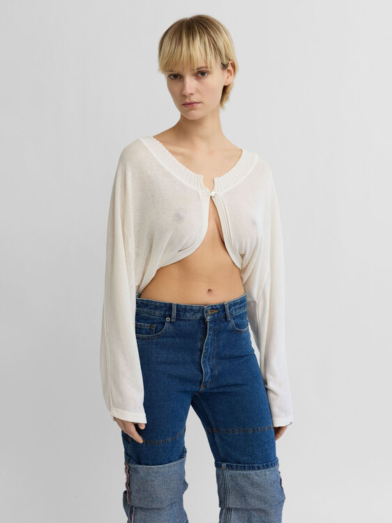 Knitted Cropped Cardigan 