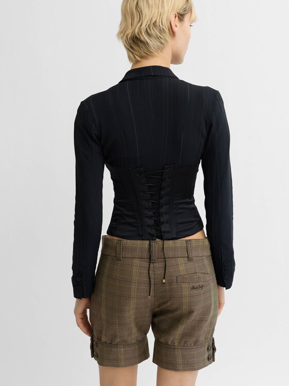 Black Deconstructed Blazer 