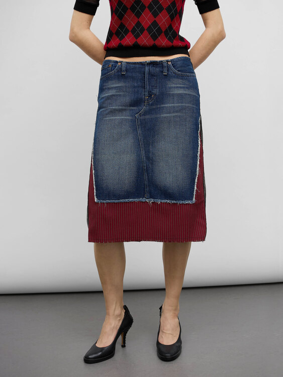 Replay Patchwork Midi Skirt 