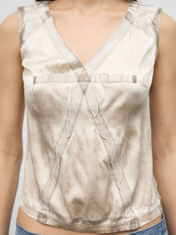 E-play Wrinkled Print Vest 