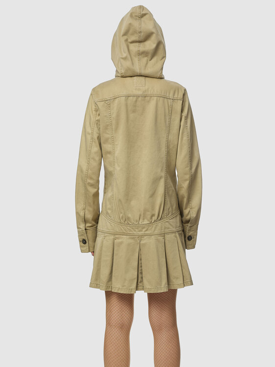 Diesel Beige Hooded Coat 