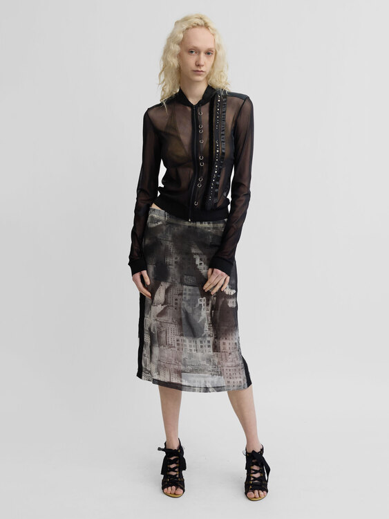 E-Play Chiffon Midi Skirt 