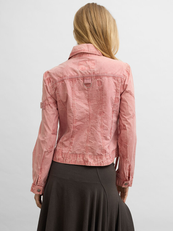 Pink Washed Effect Jacket 