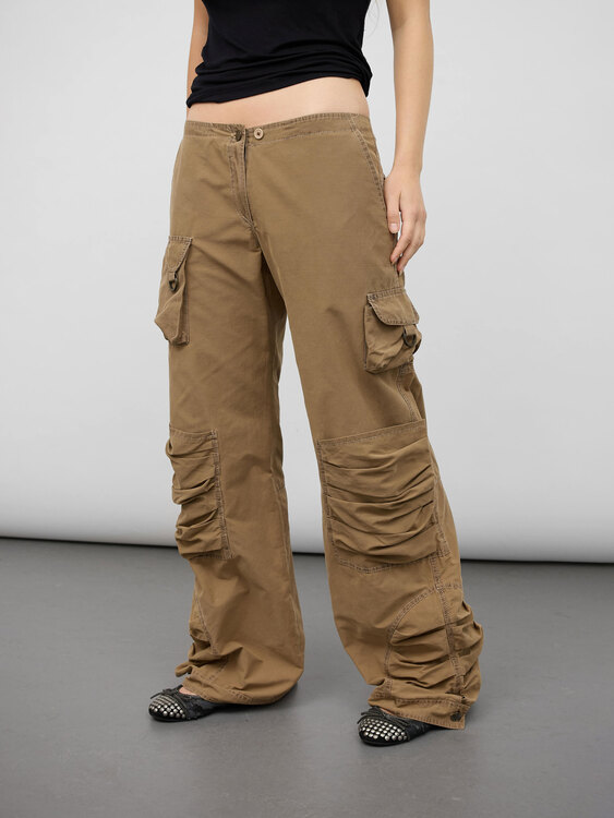 Khaki Cargo Trousers 