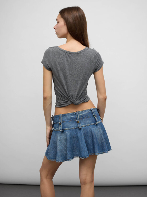 Andrew Mackenzie Denim Mini Skirt 