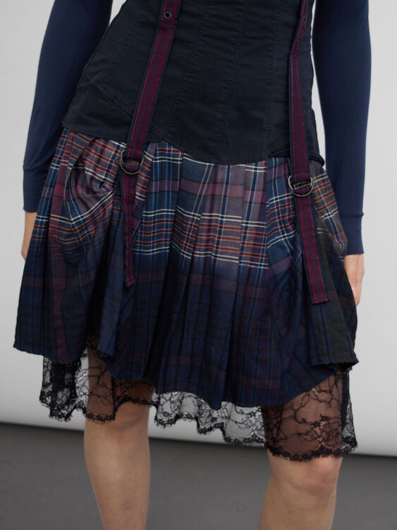 Deconstructed Midi Bustier Dress 