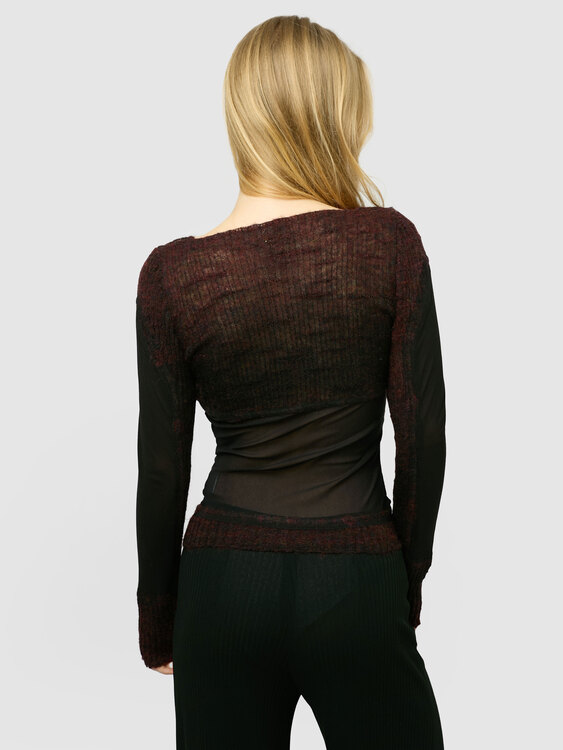 Knit And Mesh Jumper 