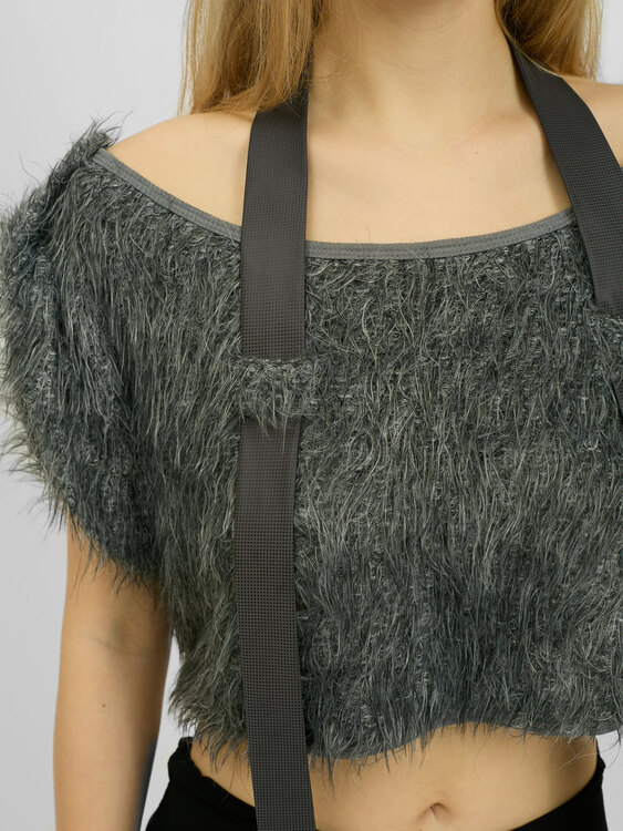 Cop Copine Fuzzy Crop Top 