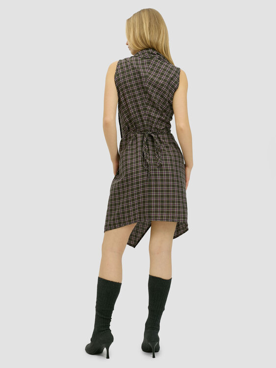 Tartan Wrap Dress 