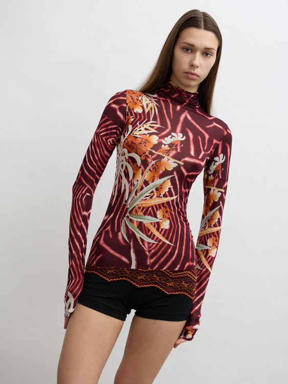 Kenzo Floral Print Turtleneck 