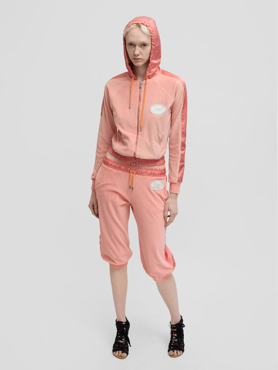 Dolce & Gabbana Pink Velvet Tracksuit 
