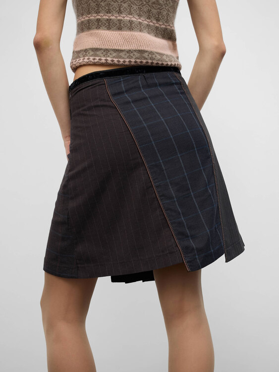 Patchwork Midi Skirt 