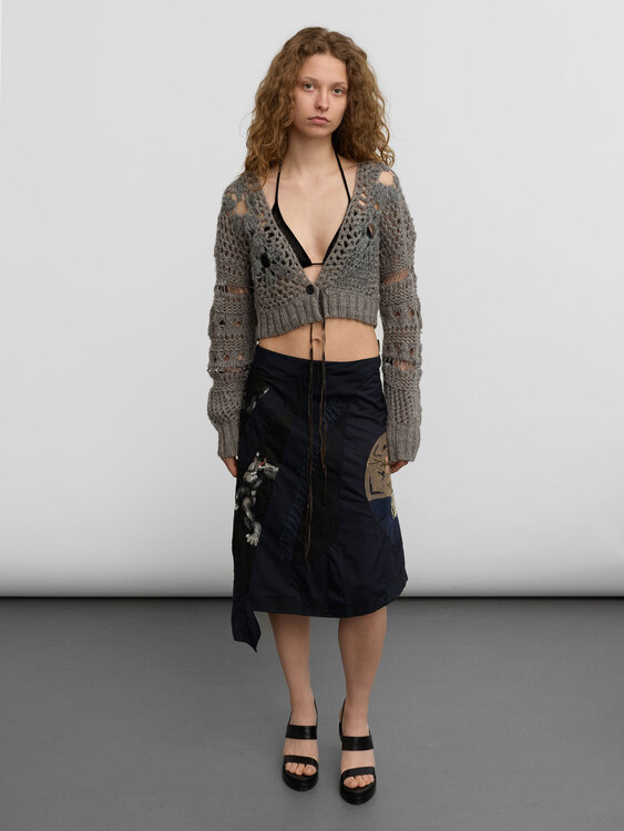 E-Play Embroidered Midi Skirt 