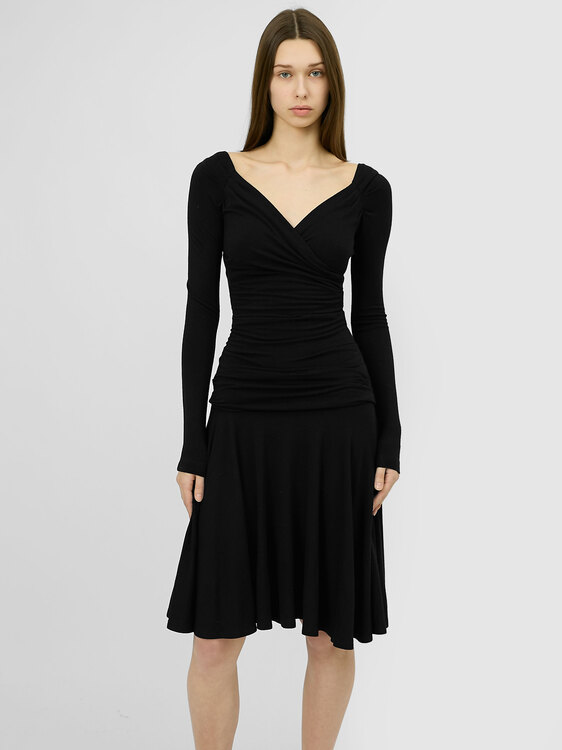Plein Sud Gathered Midi Dress 