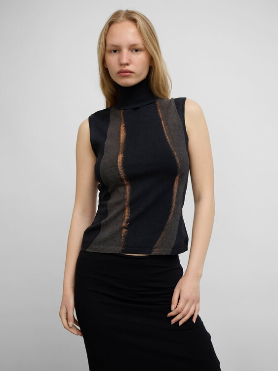 Knitted Turtleneck Vest 