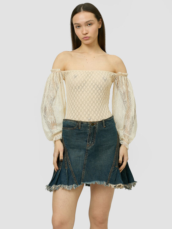 Off-Shoulder Lace Blouse 