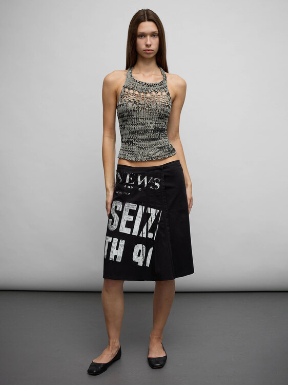 Cultura Wraparound Midi Skirt 