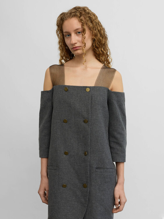 Ann-Sofie Back Deconstructed Blazer Dress 