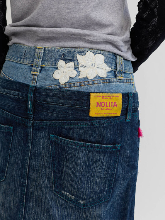 Nolita Denim Midi Skirt 