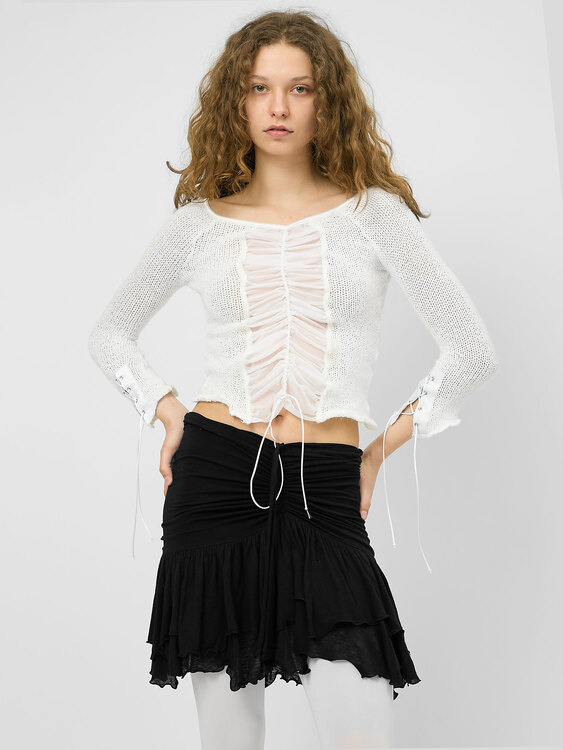 Arctic White Knitted Top 