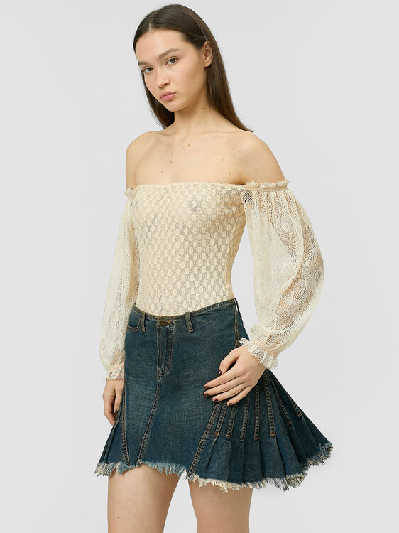Off-Shoulder Lace Blouse 
