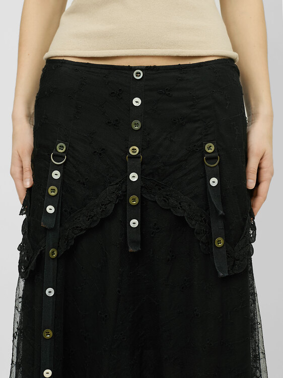 Stefanel Lace Midi Skirt 