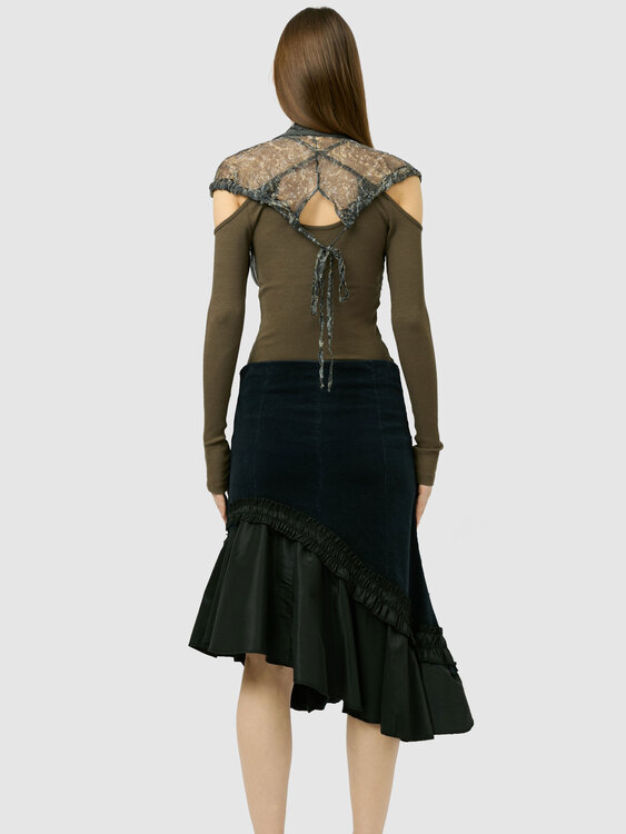 Asymmetrical Midi Skirt 