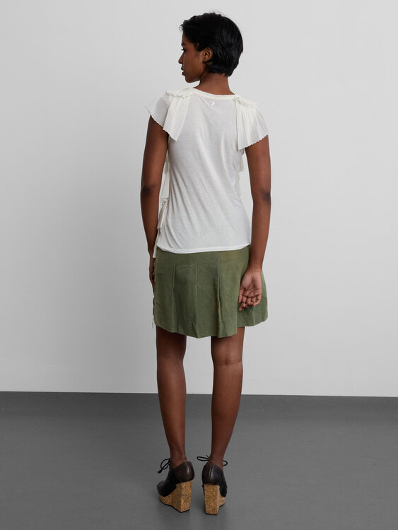 White Ruffled Top 