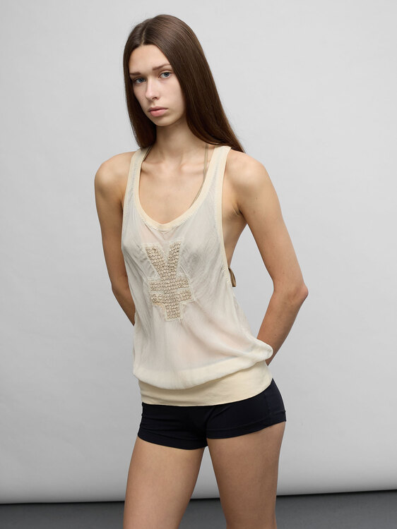 Michiko Koshino Silk Tank Top 