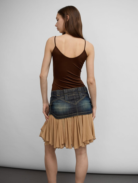 Plein Sud Bondage Midi Skirt 