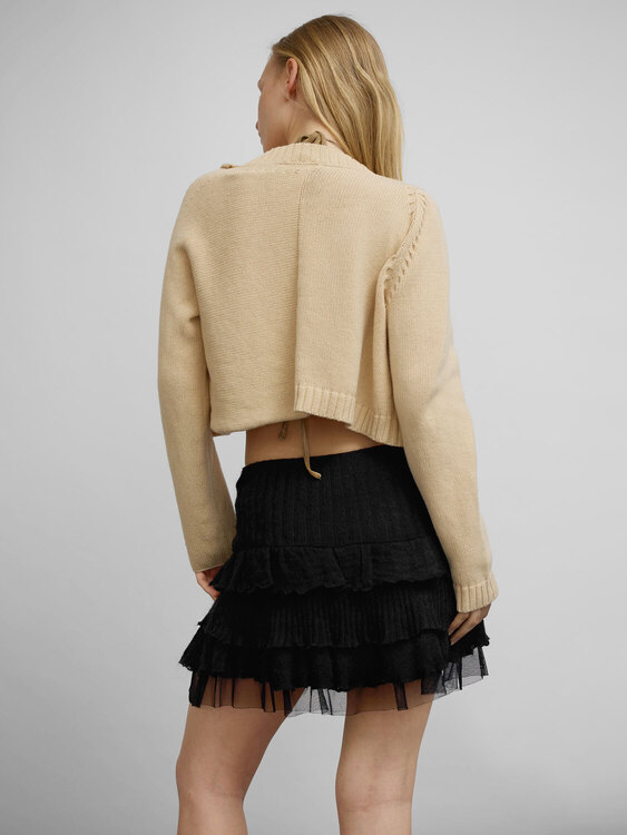 Knitted Open Cardigan 