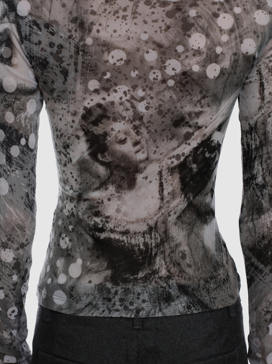 Gazebo Mesh Turtleneck Top 