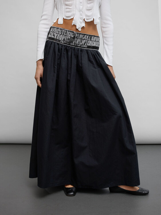 Extē Pleated Maxi Skirt 