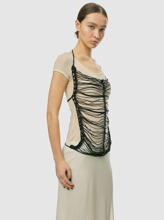 Gazebo Open-Knit Halter Top 