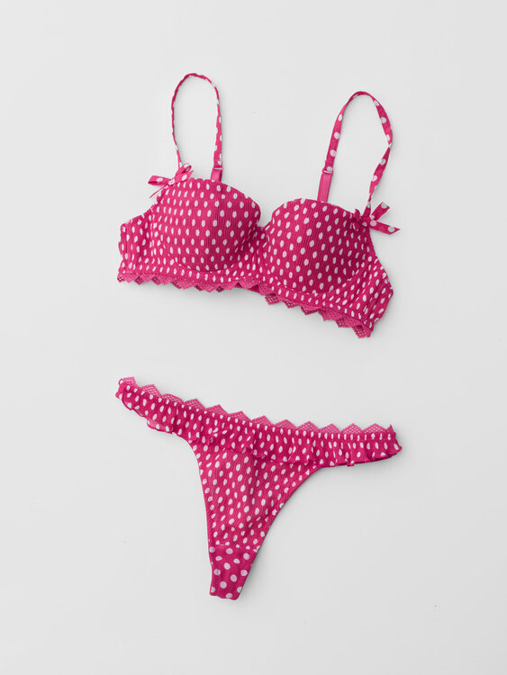 Polka Dot Lingerie Set 