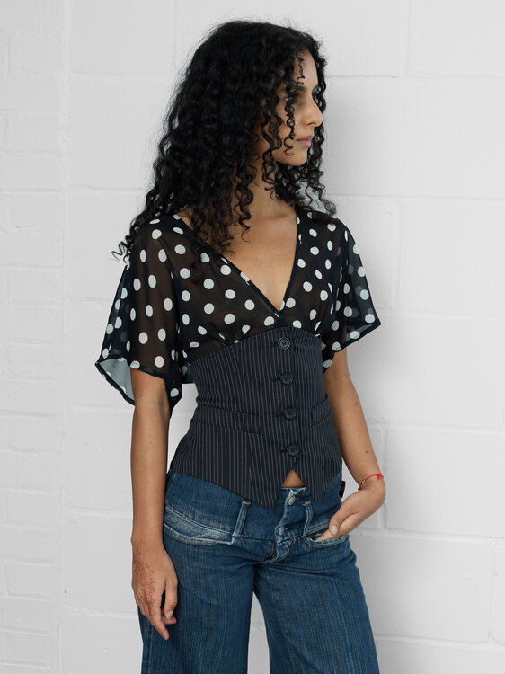Fornarina Polka Dot Top 
