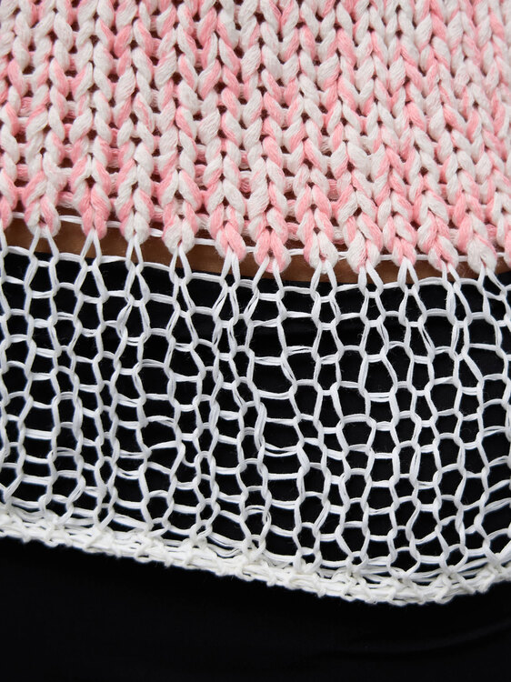 White & Pink Knitted Top 