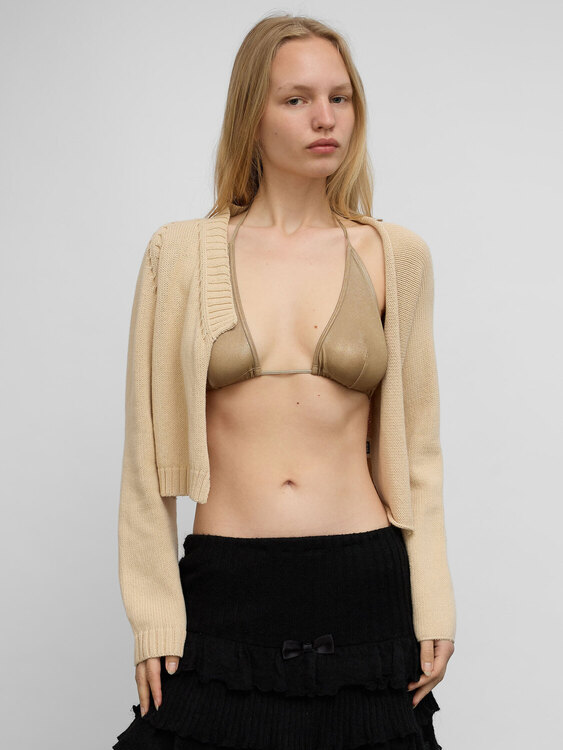 Knitted Open Cardigan 