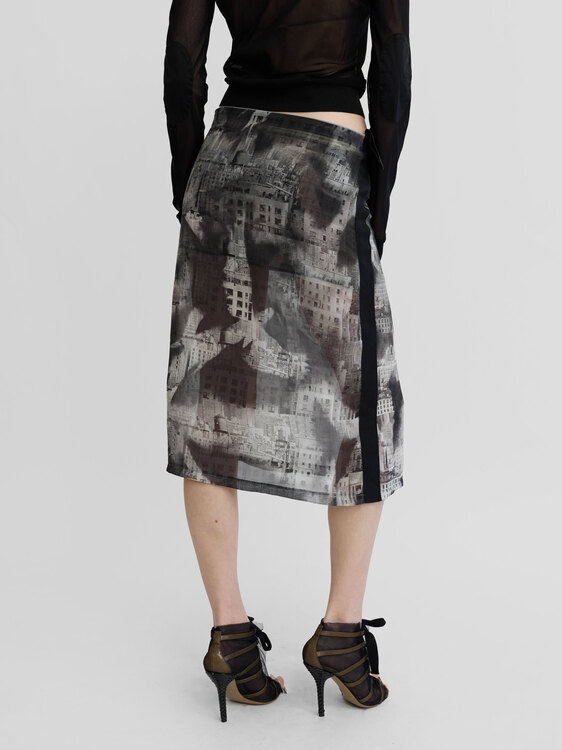 E-Play Chiffon Midi Skirt 