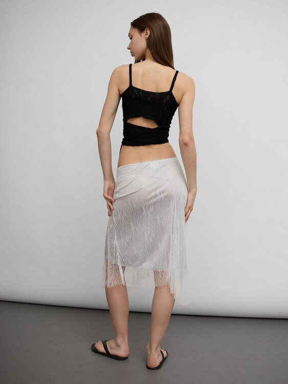 Asymmetrical Lace Skirt 
