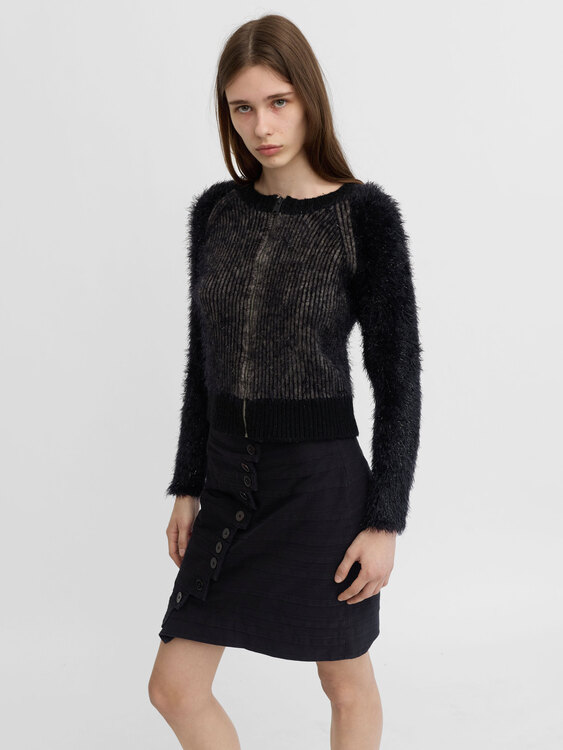 Replay Fuzzy Zip-Up Jumper 