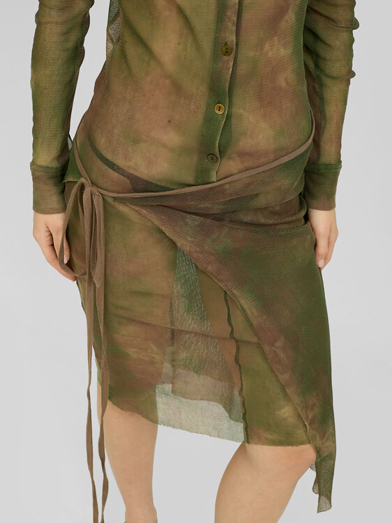 Plein Sud Tie-Dye Effect Midi Dress 