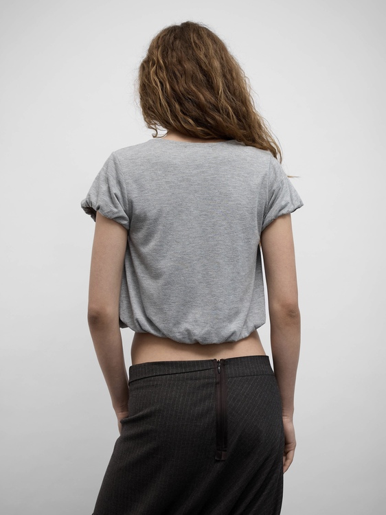 Grey Balloon Cardigan 