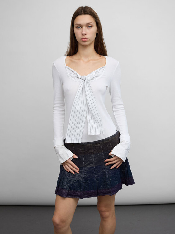 Cop Copine Tie Neck Top 