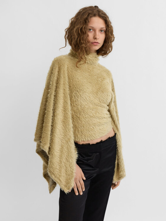Plein Sud Flared Sleeves Fuzzy Jumper 